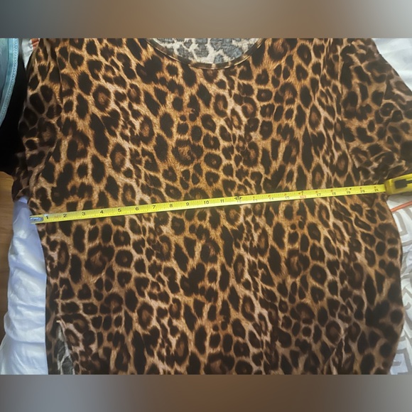 Lucky and Blessed full length leopard print tunic. Size 2x. - Picture 6 of 6
